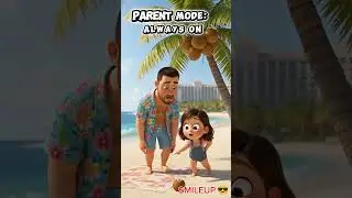 Dad vs Coconut 🥥😅 | Family Vacation Gone Wrong #smileup #funny #animation