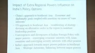 Mr. Vignesh Ram - India's Strategic Interests in South East Asia