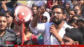 Students protest at University of Jammu