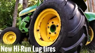 Hi-Run Lug Tires for John Deere 110 Round Fender