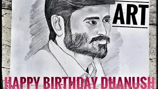 Happy birthday hero dhanush#pencil art for you# present by G-Creation