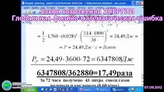 Закон сохранения ЭНЕРГИИ Глобальная физико-математическая ошибка - Канарёв Ф.М. - Глобальная волна