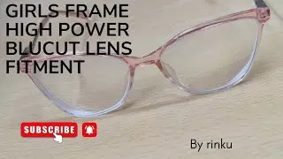 Sheet double tone colour cat eye frame high power lens fit distance vision chasma#rinkuvachil