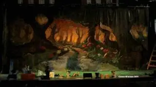 fantasy forest painting 20 foot canvas