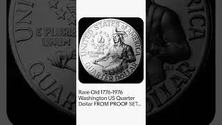 Rare Old 1776-1976 Washington US Quarter Dollar FROM PROOF SET Collection Coin B