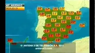 Antena 3 | Informativo matinal: el tiempo m&uacute;sica (2011).