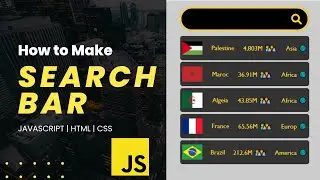 The Search Bar in Javascript | drop down list | أفكار مشاريع جافا سكريبت