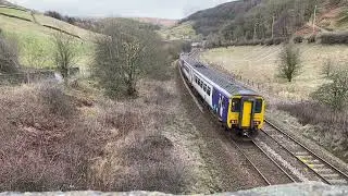 Watching Northern DMU Trains Pass Copy Pit Line 06/03/2023