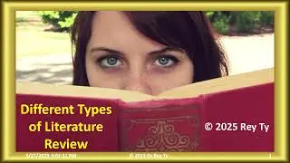 &copy;2025 Dr Rey Ty.  Different Types of  Literature Review.