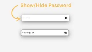 🔐 Show/Hide Password Field using HTML CSS JavaScript #webdevelopment #CodeByGaurav