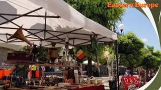 ASMR. Relaxing Walk. Vintage & Collectibles Market. BRAILA City Walk .Romania.