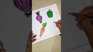Легкий рисунок овощей #fundrawingforkids #easydrawing #trending #shorts