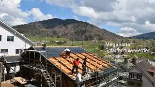 MegaSlate &ndash; Installation des Solardachs