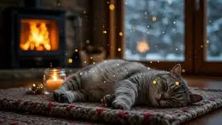 Cat Sleep Therapy Music 432Hz 🐾 Fireplace Ambience For Safe And Restful Pet Sleep