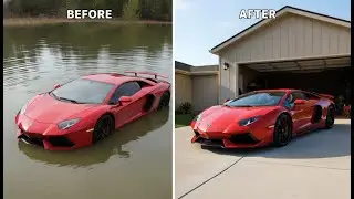 Oh my god, we found a sunken Lamborghini in the river!!!  #lamborghini #river