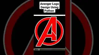 Avenger logo design using python turtle graphics #shorts #programming #avengers