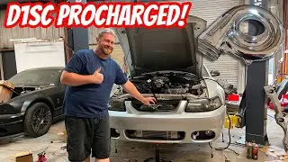 Massive Intercooler and Polished D1SC Procharger for my High School Mustang Coyote Swap