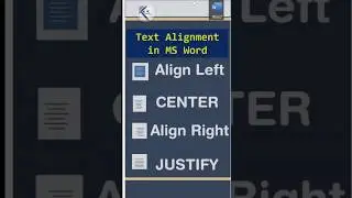 Text alignment options in MS Word   #shorts  #msword #textalignment