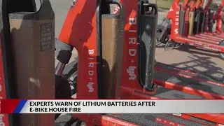 Experts warn of lithium battiers after e-bike house fire