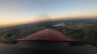 Sunset landing at Bolton Field