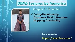 Ch 1.7 : Entity-Relationship Diagrams Basic Structure, Mapping Cardinality  | DBMS by @MonalisaCS ​