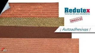 Texturas de ladrillos 3D Autoadhesivas para modelismo - Redutex