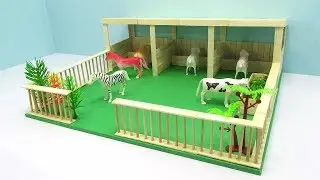 How to Make Popsicle Stick Farm House - Popsicle Stick House and Garden