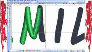 Embroidery Design make Letters logo,