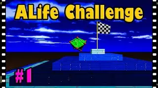 Alife Challenge #1: A virtual single-cell creature attempting a pyramid obstacle