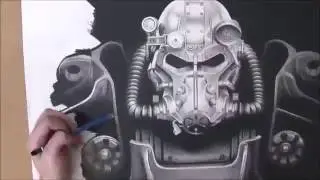 Fallout 4, T-60 Power Armour, Speed Drawing by Lee Bourke