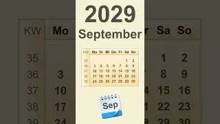 Kalender September 2029