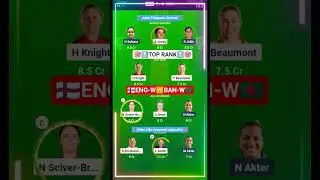 ENG-W vs BAN-W Dream11 Prediction | eng-w vs ban-w dream11 team|odi women's world cup 2025 8th Match
