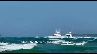 Two boats battle it out in Beaufort inlet