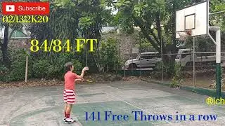 141 Free Throws in a row (SKLZ KICK OUT 360 BASKETBALL RETURN SYSTEM) #SKLZ #FREETHROW #SHOOTER