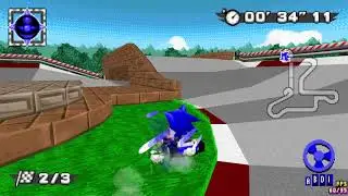 Sonic Robo Blast 2 Kart - Daytona Speedway Zone - Time Attack - Gold Medal (1'29