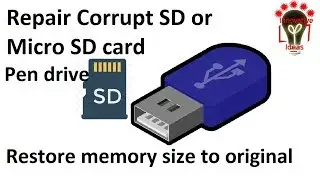 Repair Corrupted Pendrive and Memory card command prompt and disk management