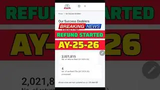 Breaking News ITR Refund started AY-25-26 #casumitsharma #refund #information