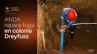 Gobierno del Presidente Nayib Bukele repara fuga de agua en colonia Dreyfuss, en San Salvador Centro