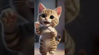 Cute kitten dance ai cartoon watch this adorable move #ai #viral #pets