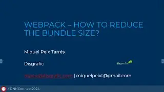 Miquel Peix: Webpack - How to reduce the bundle size?