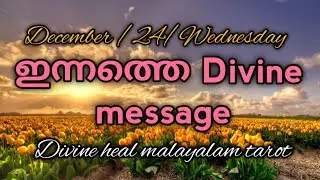ഡിസംബർ 24 ബുധൻ 🌞✨🌹 നിങ്ങൾക്കുള്ള ഇന്നത്തെ ഗൈഡൻസ് ✨🌞🌹Divineheal malayalam tarotreading ✨🌞