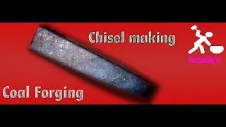 Long shaped thin Chisel making process,primitive coal forging technology