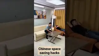 Chinese space saving hacks part-1 #chinesereflexes #chinese #spacesave  #spacesavingfurniture #short