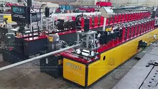 L shape profile with hole roll forming machine , L angle bottom machine for shutter door