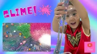 SLIME Birthday Cake Challenge - Colours! | Creative Play for Kids