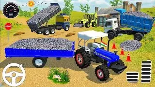 🔴Drive JCB and Uploading Stone From Dumper Truck in Game #truck #jcb #tractor #dumper #games dv 60