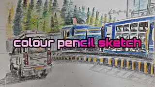 darjeeling toy train #art #pencildrawing #ytviral #ytshorts