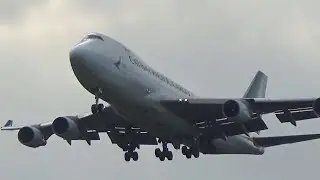 Plane Spotting 2021-London Heathrow Airport Runway 09L Arrivals including a Cargo 747 & 767