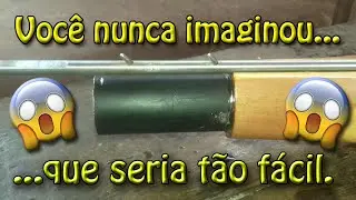 Como fazer cano de madeira com encaixe de alumínio pra arbalete (Caça Sub na Amazônia 2020)