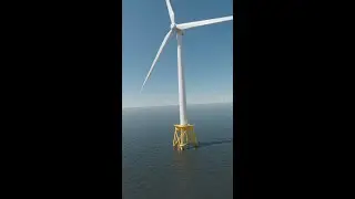 Photoreal offshore wind turbine 3d animation